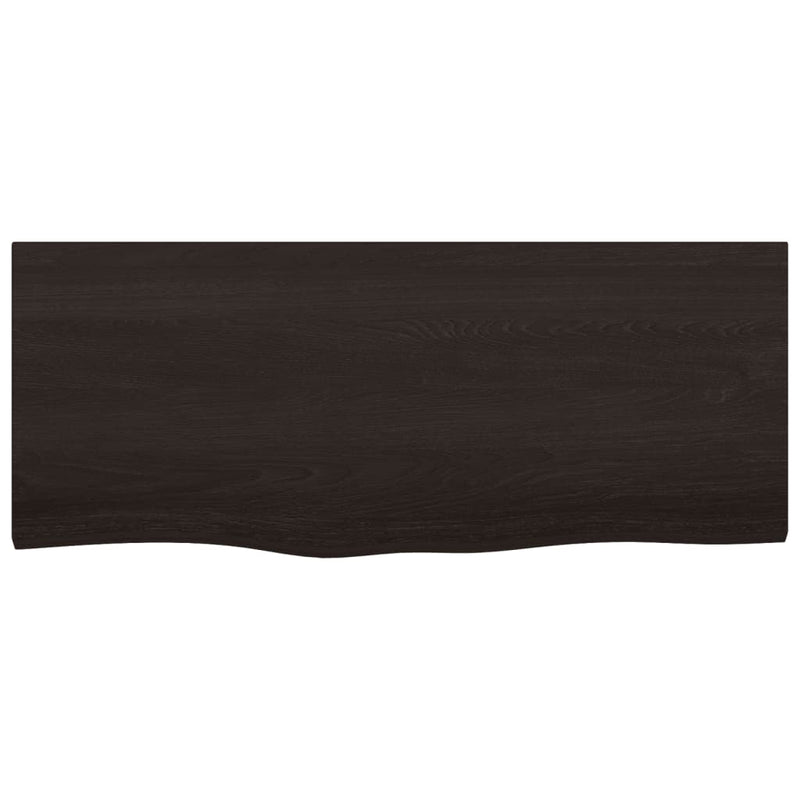 vidaXL sötétbarna kezelt tömör tölgyfa asztallap 100x40x(2-4) cm