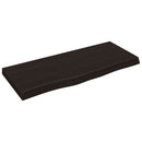 vidaXL sötétbarna kezelt tömör tölgyfa asztallap 100x40x(2-6) cm