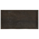 vidaXL sötétbarna kezelt tömör tölgyfa asztallap 100x50x(2-6) cm