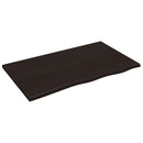 vidaXL sötétbarna kezelt tömör tölgyfa asztallap 100x60x2 cm