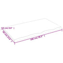 vidaXL sötétbarna kezelt tömör tölgyfa asztallap 100x60x2 cm