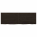 vidaXL sötétbarna kezelt tömör tölgyfa asztallap 120x40x(2-4) cm