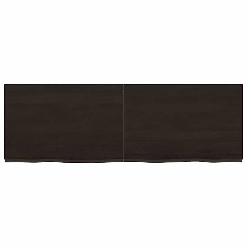 vidaXL sötétbarna kezelt tömör tölgyfa asztallap 120x40x(2-4) cm