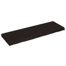 vidaXL sötétbarna kezelt tömör tölgyfa asztallap 120x40x(2-6) cm
