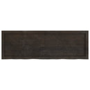 vidaXL sötétbarna kezelt tömör tölgyfa asztallap 120x40x(2-6) cm