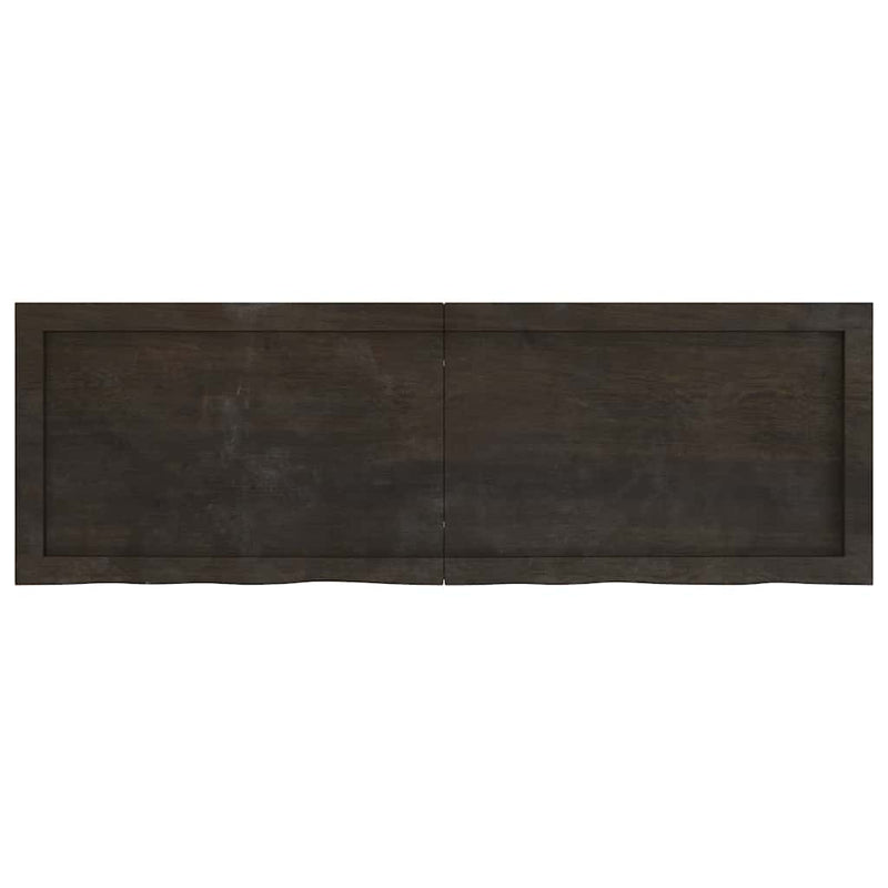 vidaXL sötétbarna kezelt tömör tölgyfa asztallap 120x40x(2-6) cm