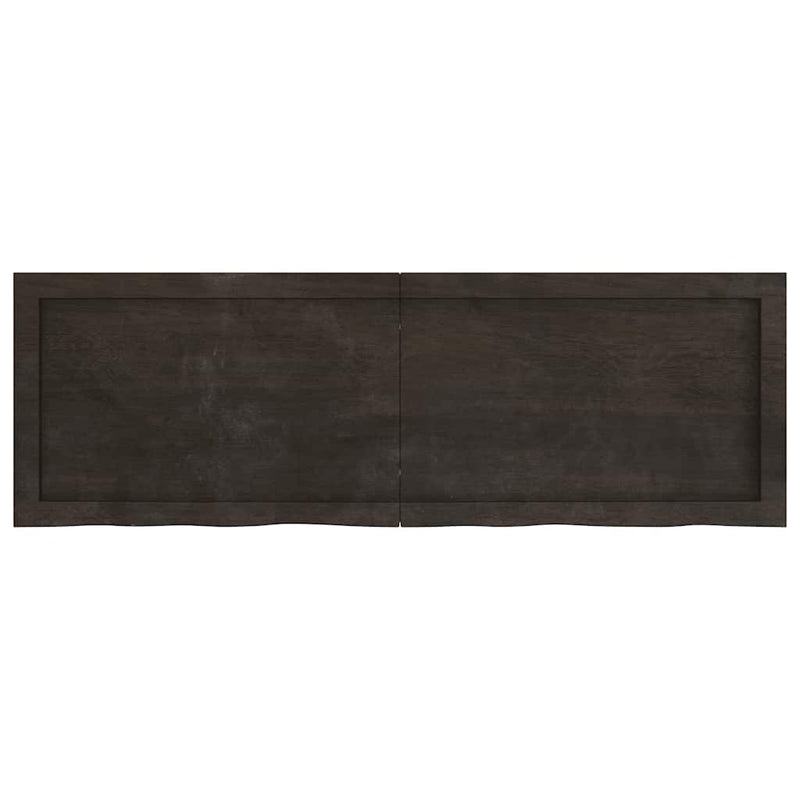 vidaXL sötétbarna kezelt tömör tölgyfa asztallap 120x40x(2-6) cm