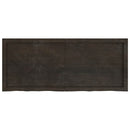 vidaXL sötétbarna kezelt tömör tölgyfa asztallap 120x50x(2-4) cm