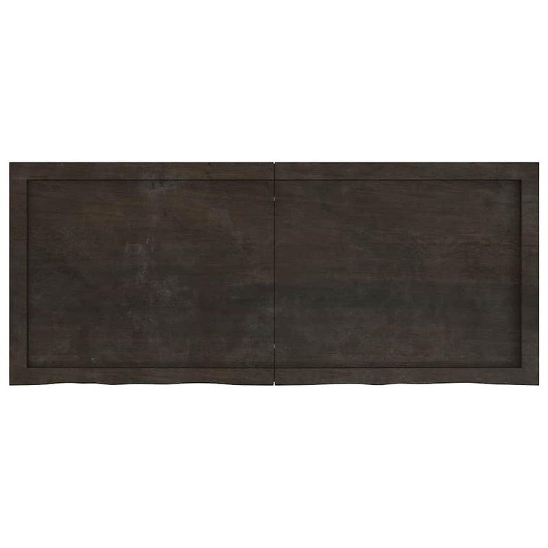 vidaXL sötétbarna kezelt tömör tölgyfa asztallap 120x50x(2-4) cm