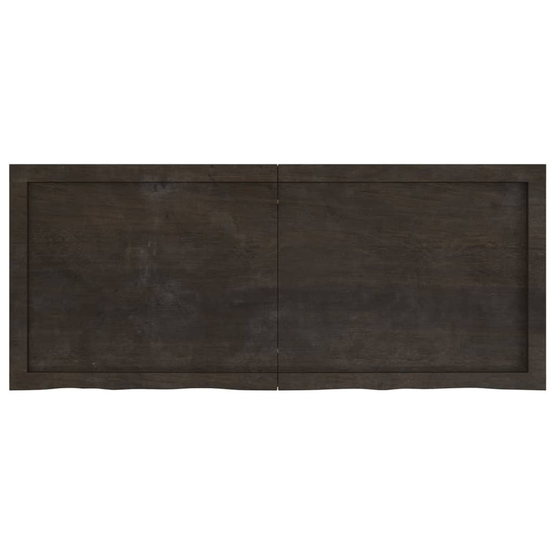 vidaXL sötétbarna kezelt tömör tölgyfa asztallap 120x50x(2-4) cm