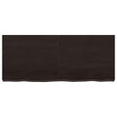 vidaXL sötétbarna kezelt tömör tölgyfa asztallap 120x50x(2-6) cm