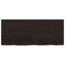 vidaXL sötétbarna kezelt tömör tölgyfa asztallap 120x50x(2-6) cm