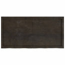 vidaXL sötétbarna kezelt tömör tölgyfa asztallap 120x60x(2-4) cm
