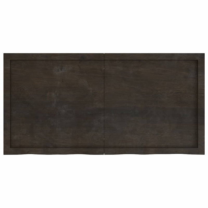 vidaXL sötétbarna kezelt tömör tölgyfa asztallap 120x60x(2-4) cm