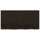 vidaXL sötétbarna kezelt tömör tölgyfa asztallap 120x60x(2-4) cm