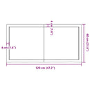 vidaXL sötétbarna kezelt tömör tölgyfa asztallap 120x60x(2-4) cm