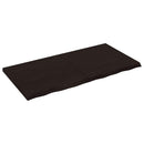 vidaXL sötétbarna kezelt tömör tölgyfa asztallap 120x60x(2-4) cm