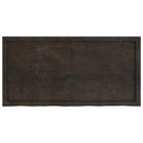 vidaXL sötétbarna kezelt tömör tölgyfa asztallap 120x60x(2-6) cm