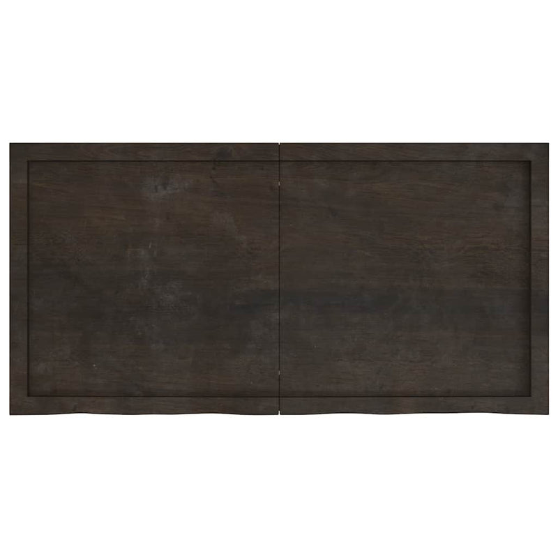 vidaXL sötétbarna kezelt tömör tölgyfa asztallap 120x60x(2-6) cm