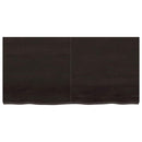 vidaXL sötétbarna kezelt tömör tölgyfa asztallap 120x60x(2-6) cm