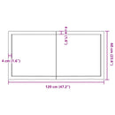 vidaXL sötétbarna kezelt tömör tölgyfa asztallap 120x60x(2-6) cm