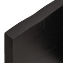 vidaXL sötétbarna kezelt tömör tölgyfa asztallap 140x40x(2-4) cm