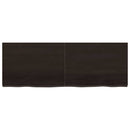 vidaXL sötétbarna kezelt tömör tölgyfa asztallap 140x50x(2-4) cm
