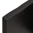 vidaXL sötétbarna kezelt tömör tölgyfa asztallap 140x50x(2-4) cm