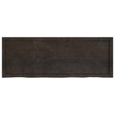vidaXL sötétbarna kezelt tömör tölgyfa asztallap 140x50x(2-6) cm