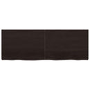 vidaXL sötétbarna kezelt tömör tölgyfa asztallap 140x50x(2-6) cm