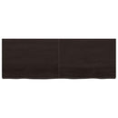 vidaXL sötétbarna kezelt tömör tölgyfa asztallap 140x50x(2-6) cm