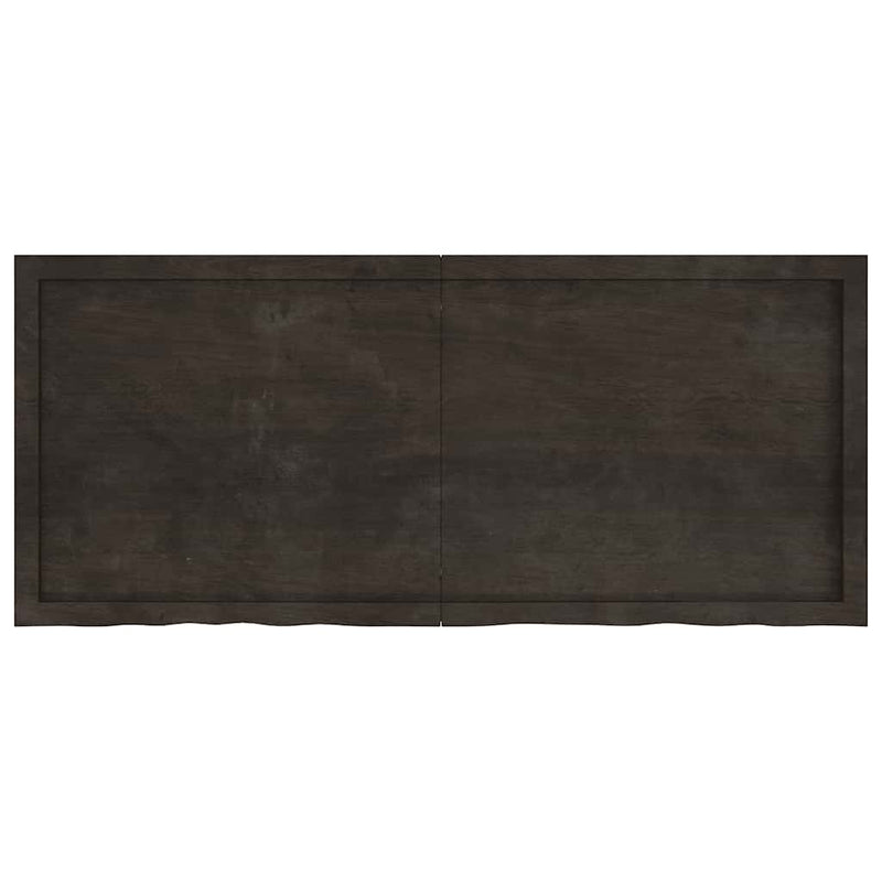 vidaXL sötétbarna kezelt tömör tölgyfa asztallap 140x60x(2-4) cm