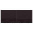 vidaXL sötétbarna kezelt tömör tölgyfa asztallap 140x60x(2-4) cm
