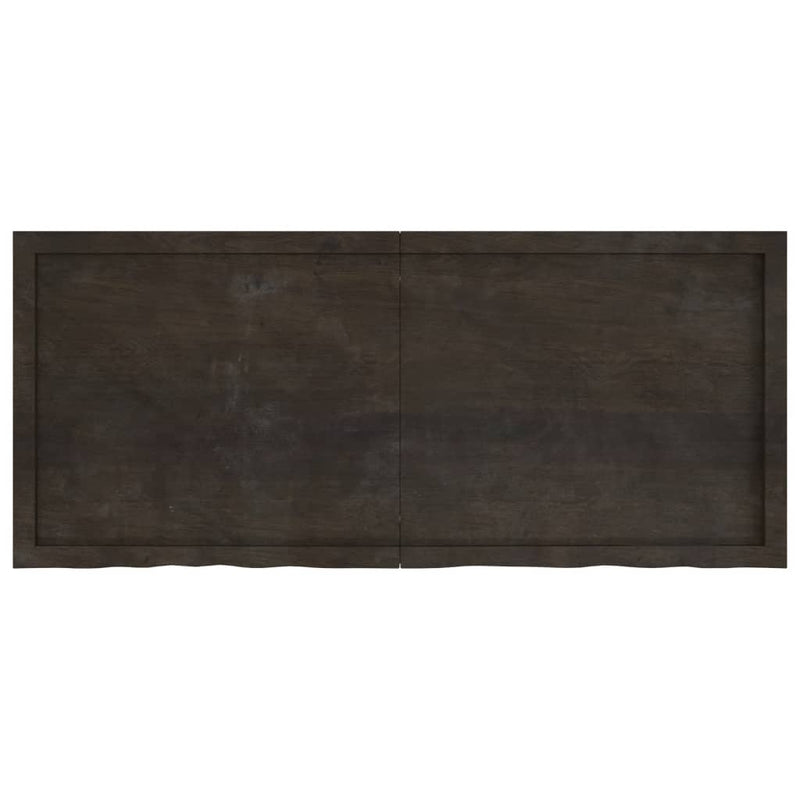 vidaXL sötétbarna kezelt tömör tölgyfa asztallap 140x60x(2-6) cm