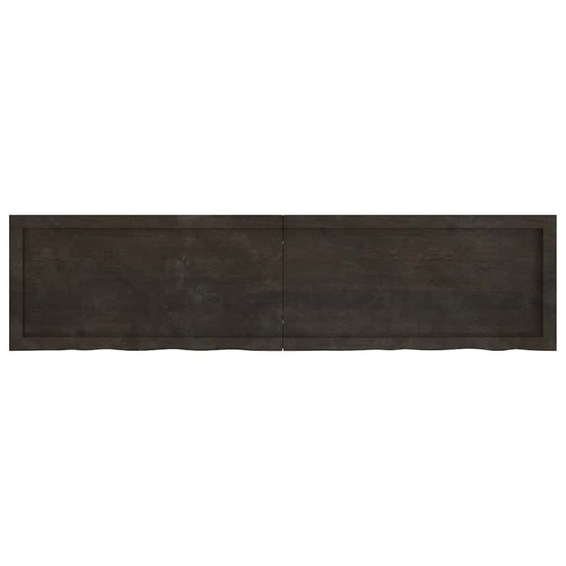 vidaXL sötétbarna kezelt tömör tölgyfa asztallap 160x40x(2-4) cm