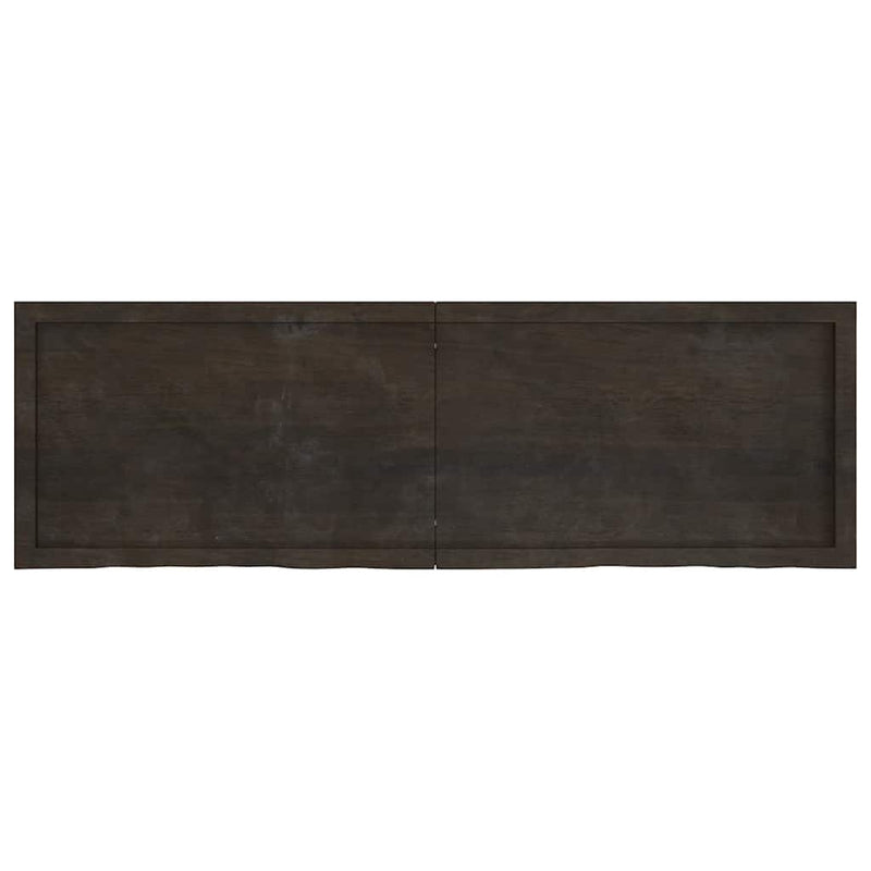 vidaXL sötétbarna kezelt tömör tölgyfa asztallap 160x50x(2-4) cm