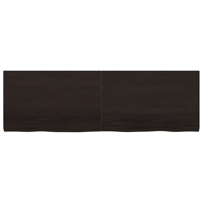 vidaXL sötétbarna kezelt tömör tölgyfa asztallap 160x50x(2-4) cm