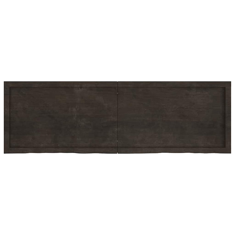 vidaXL sötétbarna kezelt tömör tölgyfa asztallap 160x50x(2-6) cm