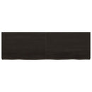 vidaXL sötétbarna kezelt tömör tölgyfa asztallap 160x50x(2-6) cm