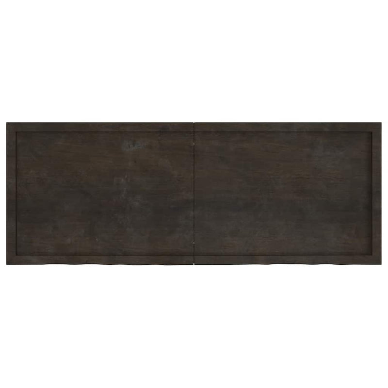 vidaXL sötétbarna kezelt tömör tölgyfa asztallap 160x60x(2-4) cm