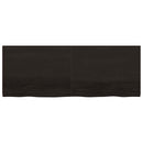 vidaXL sötétbarna kezelt tömör tölgyfa asztallap 160x60x(2-4) cm