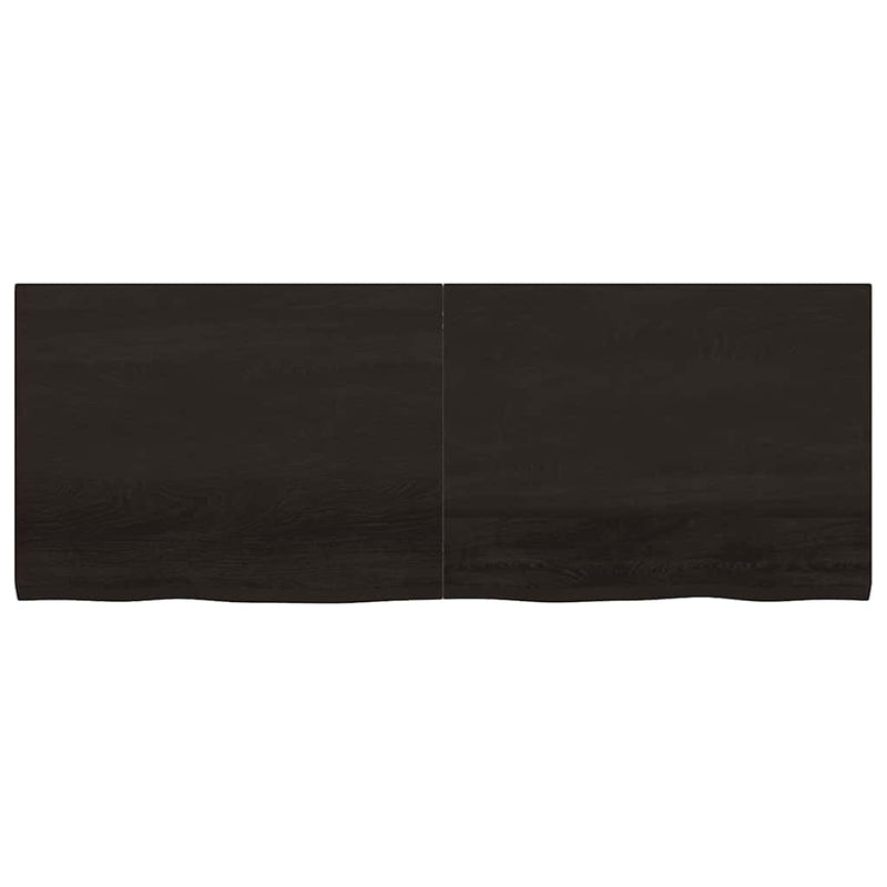 vidaXL sötétbarna kezelt tömör tölgyfa asztallap 160x60x(2-4) cm