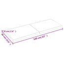 vidaXL sötétbarna kezelt tömör tölgyfa asztallap 160x60x(2-6) cm