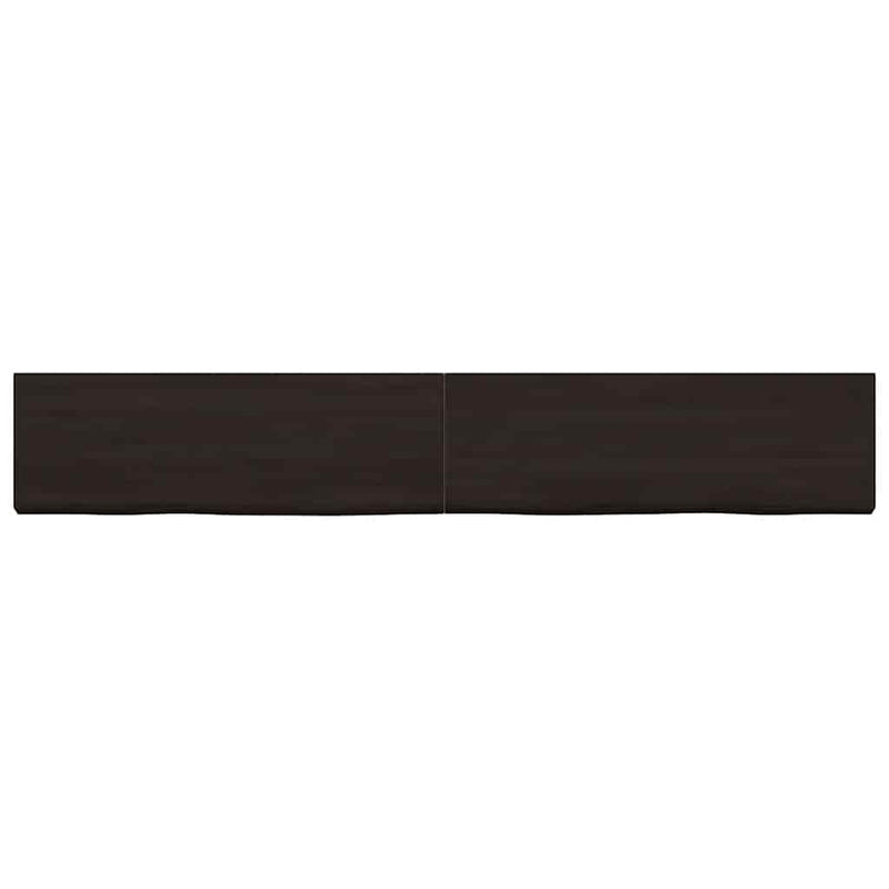vidaXL sötétbarna kezelt tömör tölgyfa asztallap 180x40x(2-4) cm