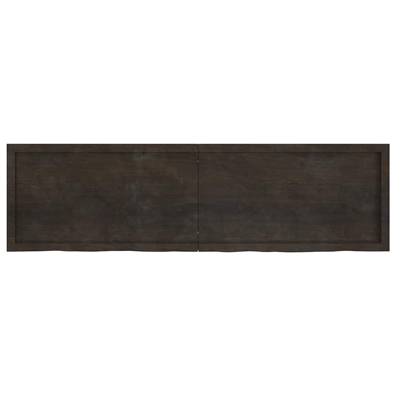 vidaXL sötétbarna kezelt tömör tölgyfa asztallap 180x50x(2-4) cm
