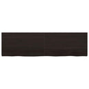 vidaXL sötétbarna kezelt tömör tölgyfa asztallap 180x50x(2-4) cm