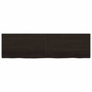 vidaXL sötétbarna kezelt tömör tölgyfa asztallap 180x50x(2-6) cm