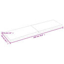 vidaXL sötétbarna kezelt tömör tölgyfa asztallap 180x50x(2-6) cm