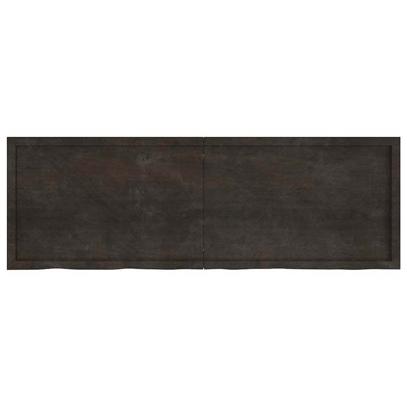 vidaXL sötétbarna kezelt tömör tölgyfa asztallap 180x60x(2-4) cm