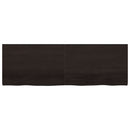 vidaXL sötétbarna kezelt tömör tölgyfa asztallap 180x60x(2-4) cm